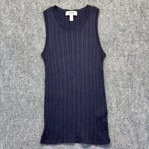 COS Ribbed Knit Sleeveless Sweater Tank Top Navy Women’s Small Scandi/Minimalist